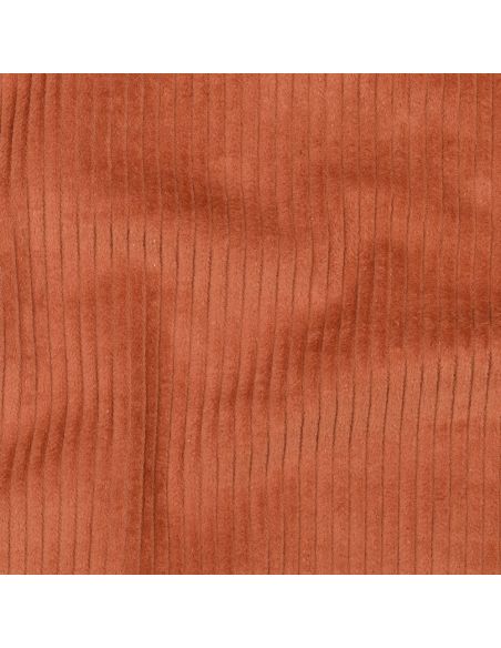 Katoenen ribfluweel stof - Terracotta
