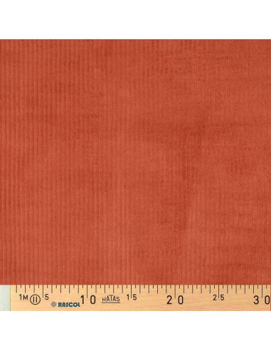 Katoenen ribfluweel stof - Terracotta