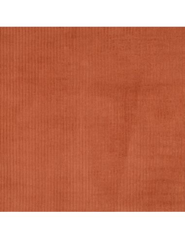 Katoenen ribfluweel stof - Terracotta