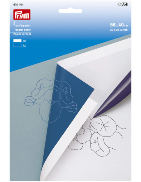 Wit en blauw carbonpapier