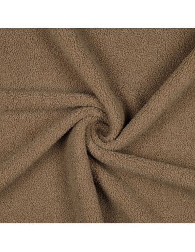 Dubbelzijdige Teddy-fleece stof - Mocha