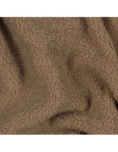 Dubbelzijdige Teddy-fleece stof - Mocha