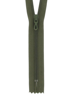Nylon ritssluiting - Donkerkaki