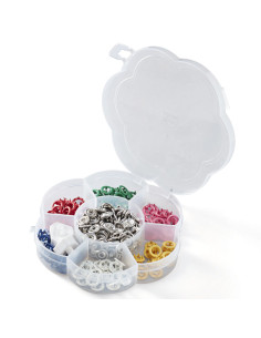 Doos met 60 jersey drukknopen met gereedschap 8 mm 2