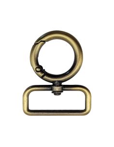 Ronde draaibare musketonhaak - Brons 32 x 20 mm