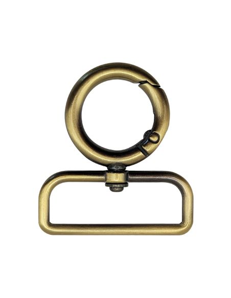 Ronde draaibare musketonhaak - Brons 40 x 20 mm