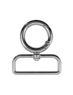 Ronde draaibare musketonhaak - Zilver 40 x 20 mm