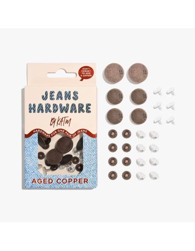Jeans knopen en klinknagels set - Koper