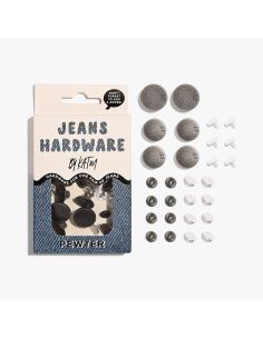 Jeans knopen en klinknagels set - Tin