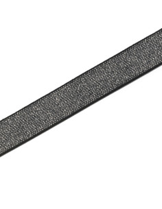 Elastiek Zwart en Zilver 25 mm