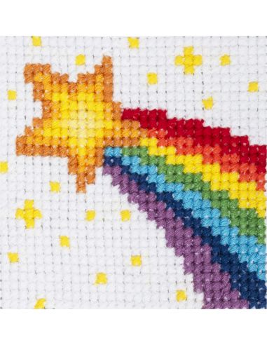 Telpakket voor telborduurwerk - Regenboog