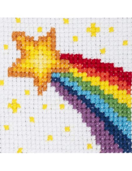 Telpakket voor telborduurwerk - Regenboog