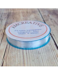 Nylon draad voor kralen 0,30 mm - Transparant