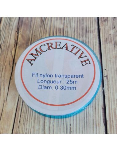 Nylon draad voor kralen 0,30 mm - Transparant