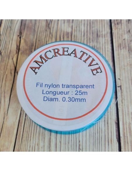 Nylon draad voor kralen 0,30 mm - Transparant