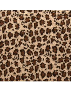 Teddy-stof luipaard - Donkerbeige 2