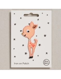 Strijkpatch - Roze hert