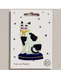 Strijkpatch - Kat en kussen