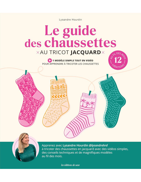 Boek de gids voor jacquard gebreide sokken