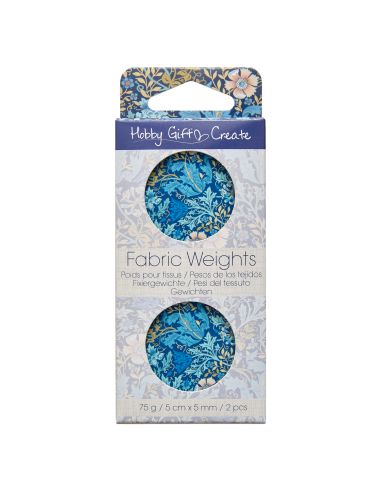 Set van 2 patroongewichten - Collectie blauwe bloemen