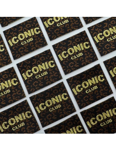 Set van 5 geweven labels om te naaien Iconic Club