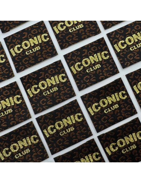 Set van 5 geweven labels om te naaien Iconic Club