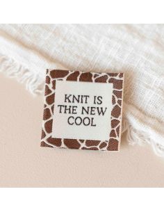 Geweven label om op te naaien Knit is the new cool