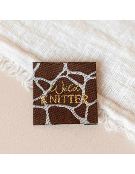 Wild knitter geweven label om op te naaien