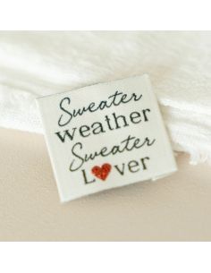 Geborduurd label om op te naaien Sweater weather