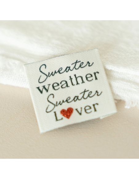 Geborduurd label om op te naaien Sweater weather