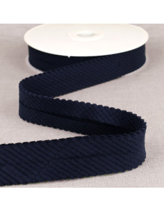 Ribfluweel met brede ribbels - Marineblauw