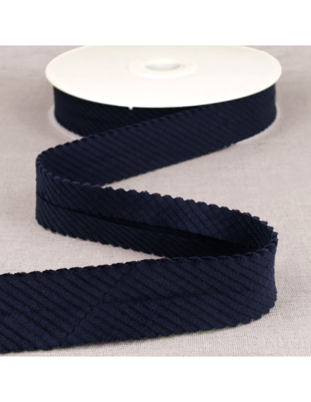Ribfluweel met brede ribbels - Marineblauw