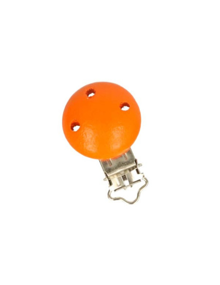 Houten fopspeenclip - Oranje