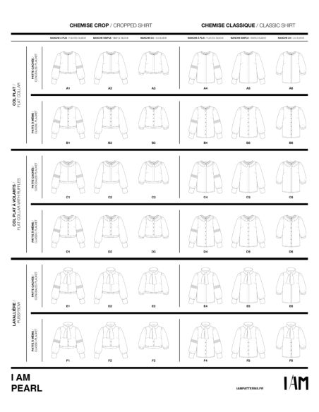 Pearl blouse- en topjespatroon - I am patterns