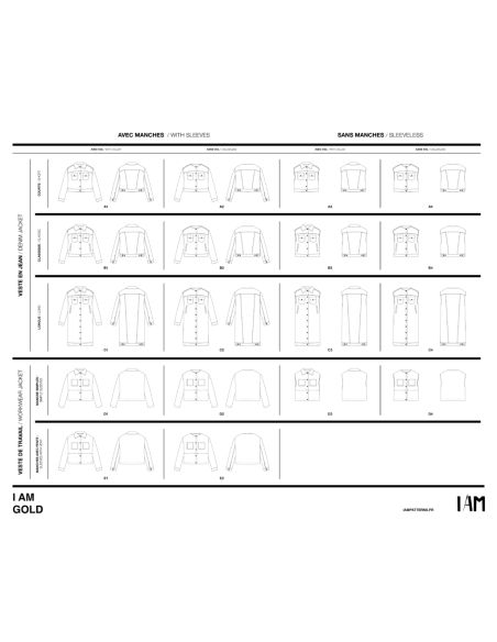 Patroon voor spijkerjas en werkjas Gold - I am patterns