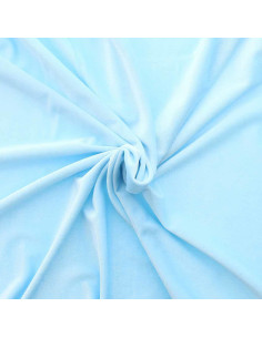 Stretch fluweel stof - Babyblauw