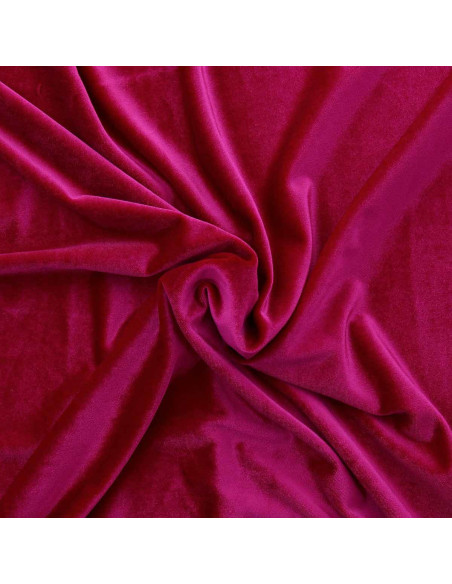 Stretch fluweel stof - Fuchsia