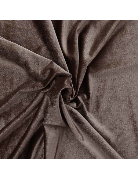 Stretch fluweelstof - Taupe