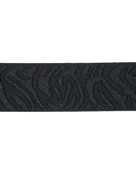 Elastiek zebra - Zwart en zwart lurex