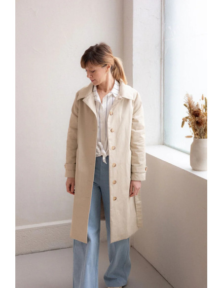 Simone trenchcoat patroon - Joli Lab