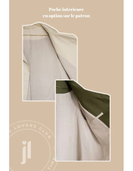 Simone trenchcoat patroon - Joli Lab