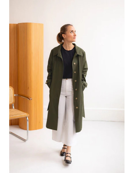 Simone trenchcoat patroon - Joli Lab