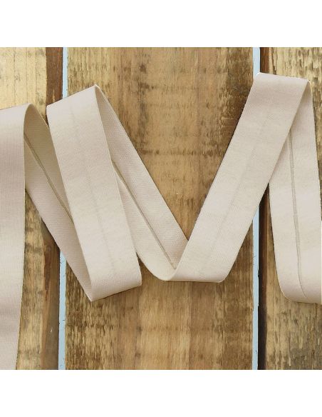 Jersey biais katoen - Beige