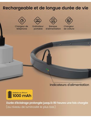 Oplaadbare handsfree nek-lamp Rascol