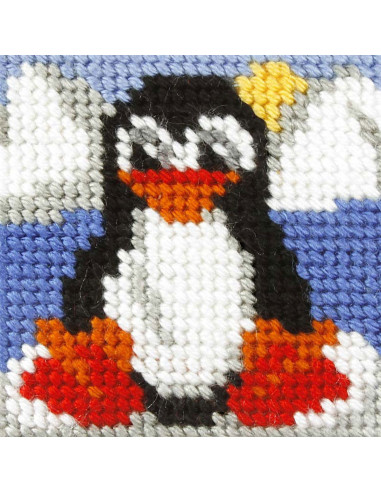 Kindercanvas kit - De pinguïn