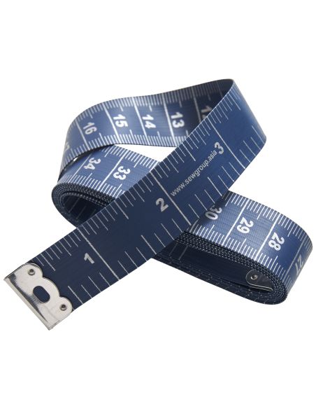 Meetlint naaien 150 cm - Collectie blauwe bloemen