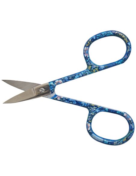 Borduurschaar 9 cm - Collectie blauwe bloemen