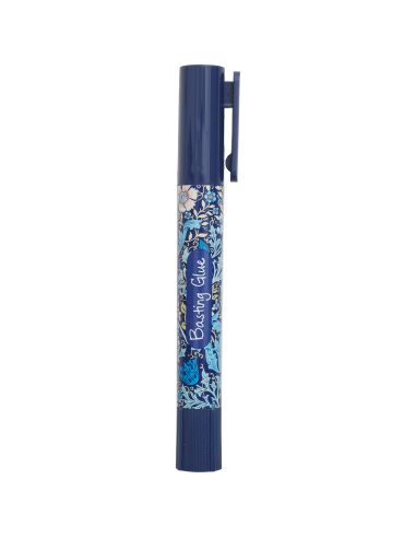 Tijdelijke textiellijm pen - Collectie blauwe bloemen