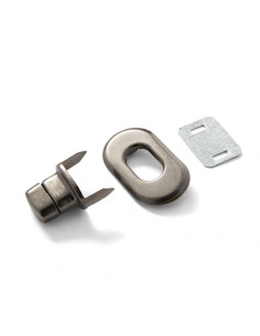 Ovale draaisluiting voor tassen - Antiek zilver 2