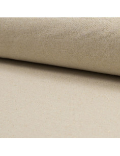Jersey boordstof lurex - Ecru lurex goud